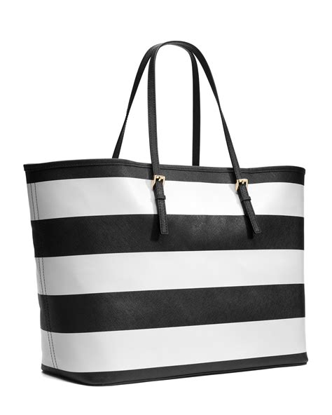 michael kors jet set medium stripe tote|Michael Kors designer tote jetset.